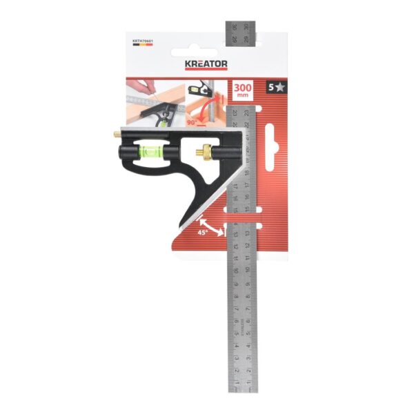 ESCUADRA MEDIR 300MM C/NIVEL KRTH70601