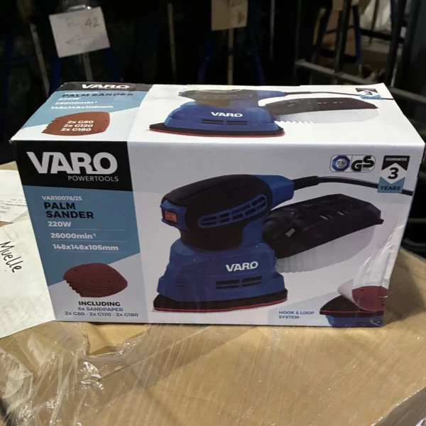 LIJADORA DE MANO 220W + 6ACC VAR10078