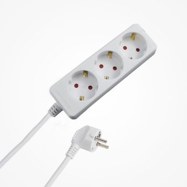 BASE MULTIPLE  3 TOMAS CABLE 1.5M BLANCO ALLSHINE